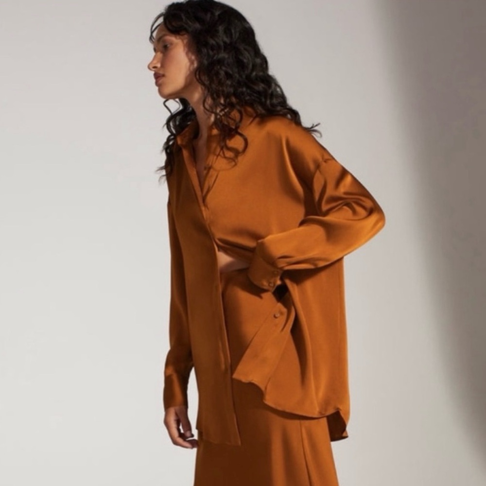 Favorite Daughter Rust Button Down Shirt